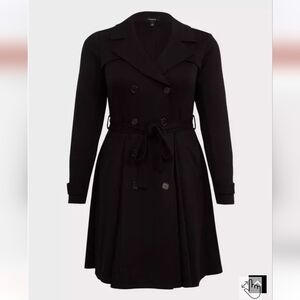 Torrid Brushed Ponte Elegant Black Women's Coat
